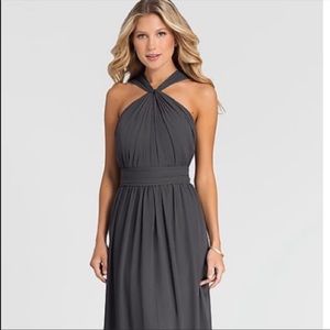 Bill Levkoff sleeveless chiffon halter formal dress size 4